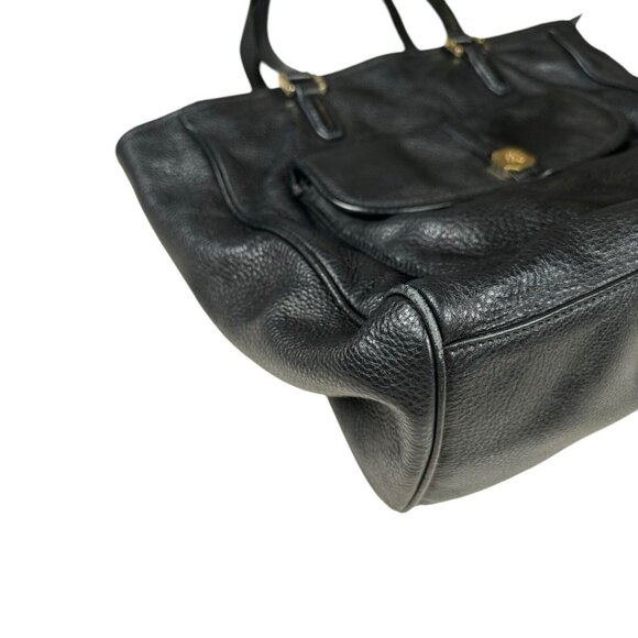 Tory Burch Black Clay Shopper Tote Pebble Leather - Picture 2 of 15